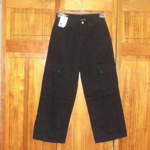 WRANGLER black cargo jeans sz 10 reg. boys - new
